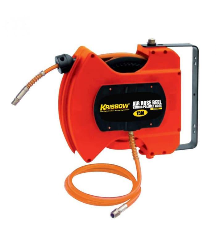 Promo Automatic Air Hose Reel KRISBOW 15M Hybrid Poli 10085431 Original