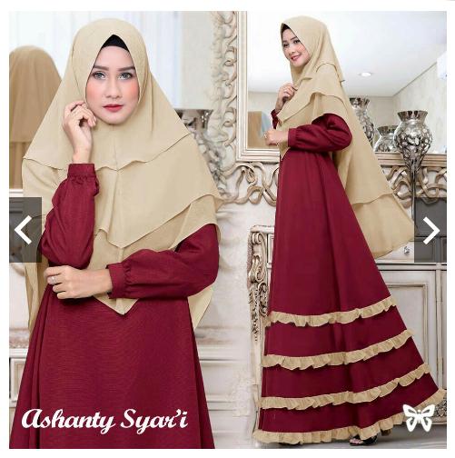 MoslemWear Gamis Set Syari Syarie Pesta Cantik + Hijab Bergo 3 lapis - Busana Kondangan Muslimah Muslim Wanita hijaber - Remaja- Gaun Pesta Party Maxy Dress - Kebaya Modernn Hijab Jilbab Batik ihashanty