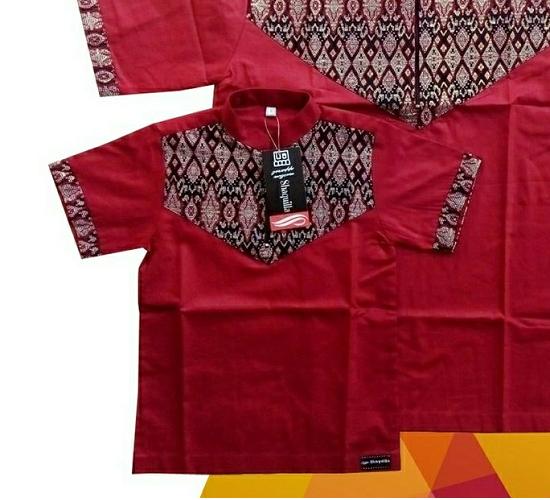 Baju Koko Anak Ayah Couple Termurah - Maroon