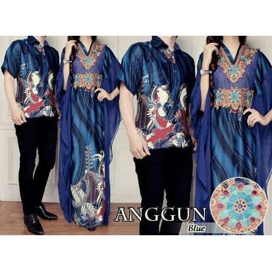 Couple Gamis Anggun Trendi Masa Kini - Biru