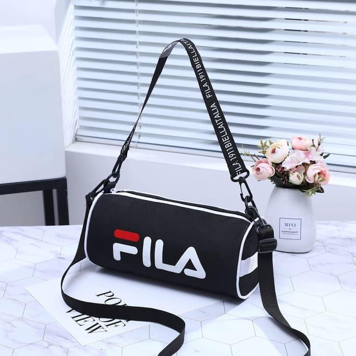 Fila Kanvas 2 Strap Shoulder Bag B1921 (vi) / Dompet Wanita Tas Selempang dan