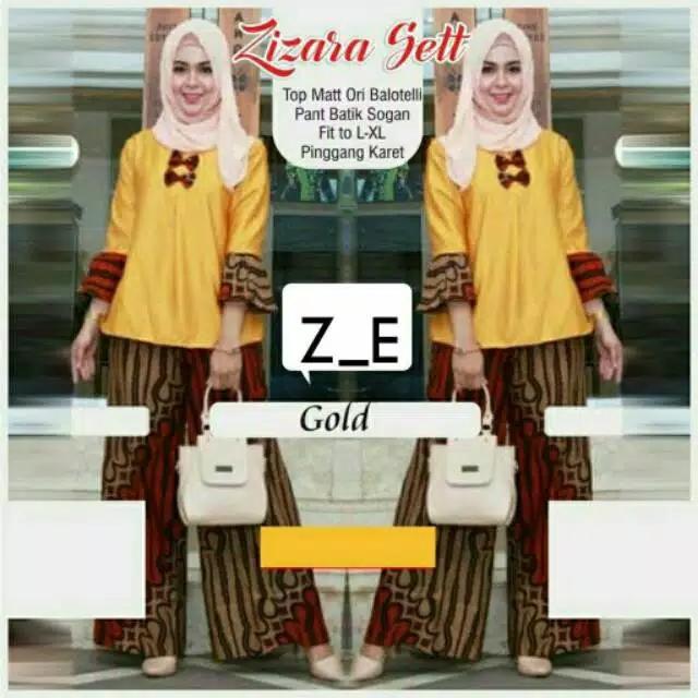 Setelan Batik Wanita - Stelan Muslim Murah - Stelan Kulot Muslim - Baju Batik - Baju Kebaya - Batik Modern - Batik Terbaru - Batik Terbaru 2018 - Batik Wanita - Batik Murah Zizara Set