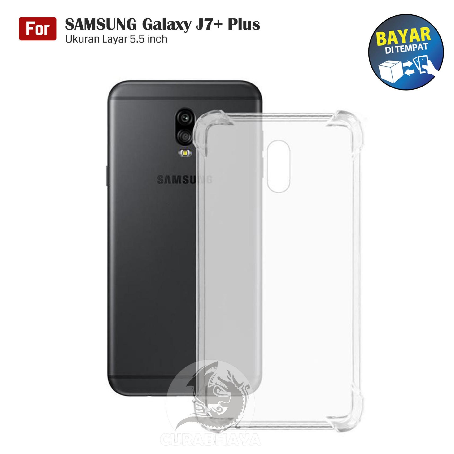 AirShock Samsung Galaxy J7+ Plus / C8 / Duos | Anti Crack Premium Softcase Cushion ShockProof - Bening