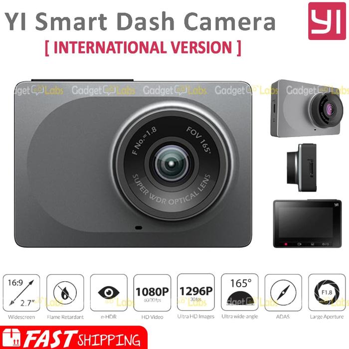Xiaomi Yi Smart Car DVR WiFi Dash Cam International Version - Grey Terlaris di Lazada