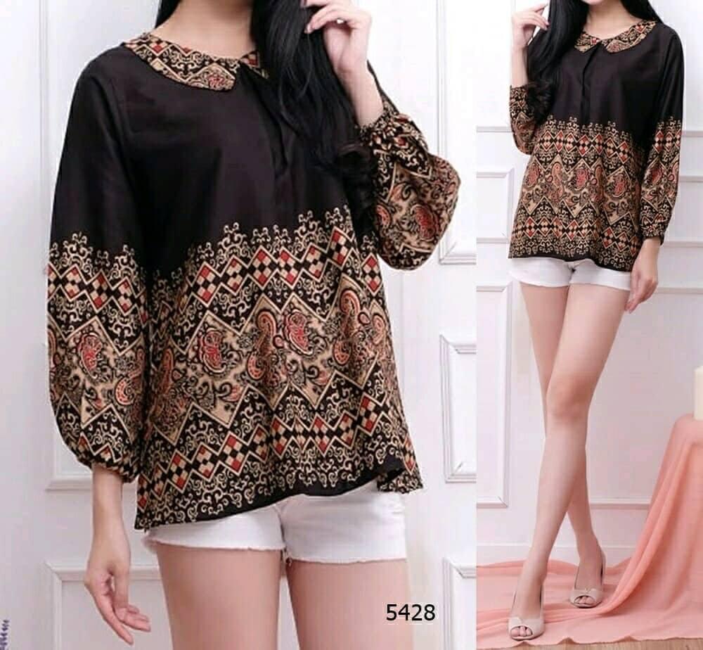 COUPLELOVER- BLOUSE JUMBO astri krah-XXXL  BAJU UKURAN BESAR FASHION JUMBO  BIG SIZE  KEMEJA JUMBO  UKURAN BESAR