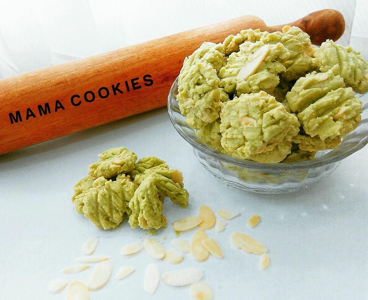 Kue Kering Lebaran - Greentea Almond Cookies Mama Cookies Bandung