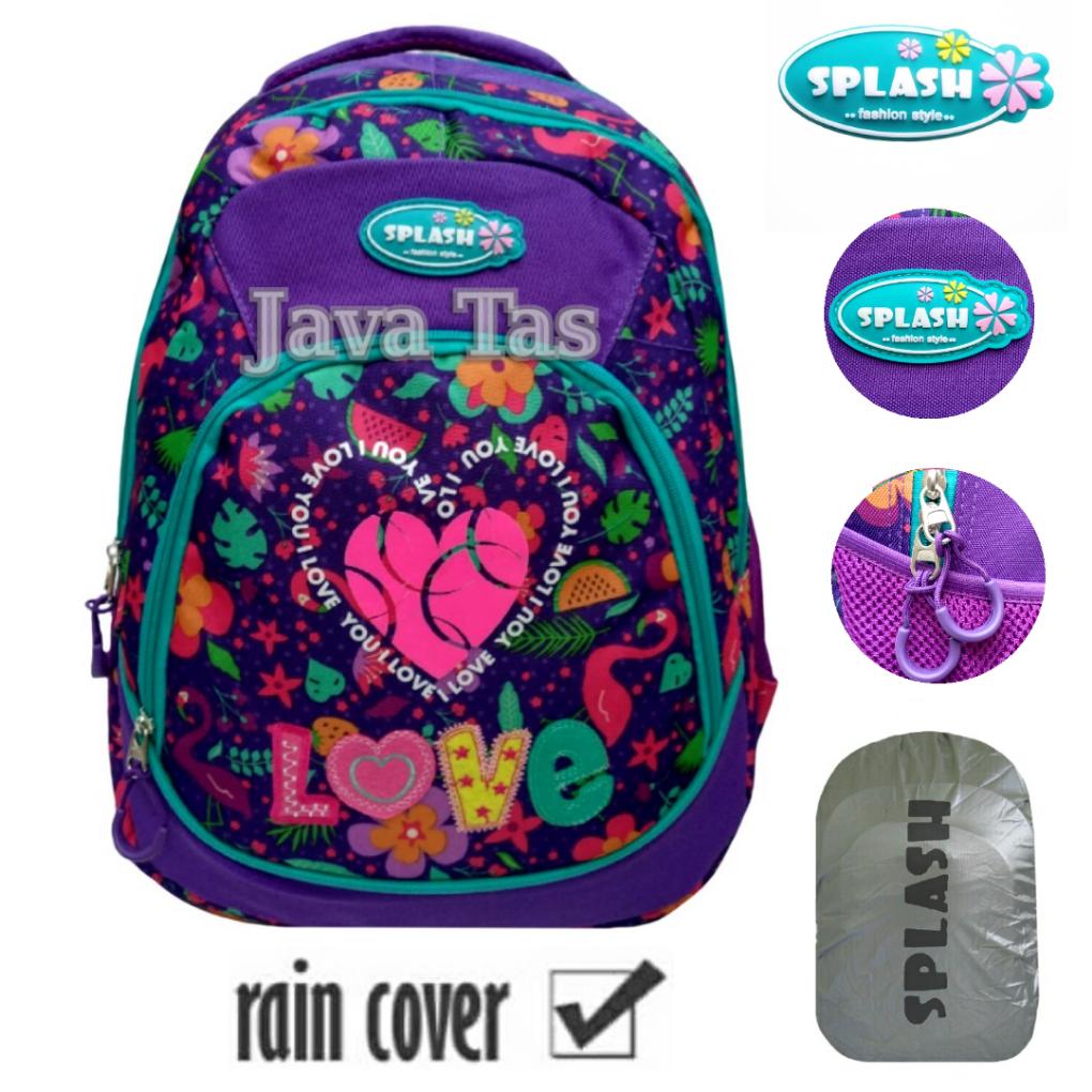 Java Tas Ransel Splash Tas Pria Tas Wanita Tas Ransel Pria Tas Ransel Wanita Tas Ransel Anak Tas Anak Sekolah Import Tas Sekolah Murah Tas Laptop Tas Punggung Tas Sekolah Import + Waterproof Raincover