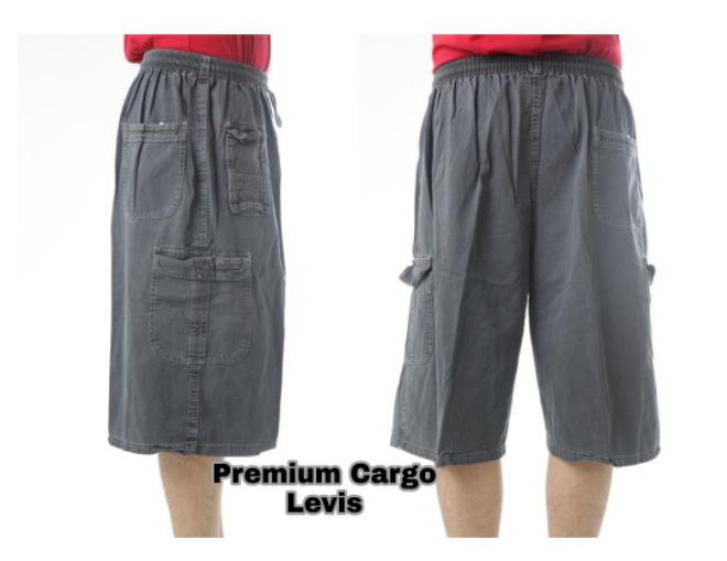 Celana Pendek Cargo Levis BIG SIZE JUMBO Polos Kasual -JLPC001