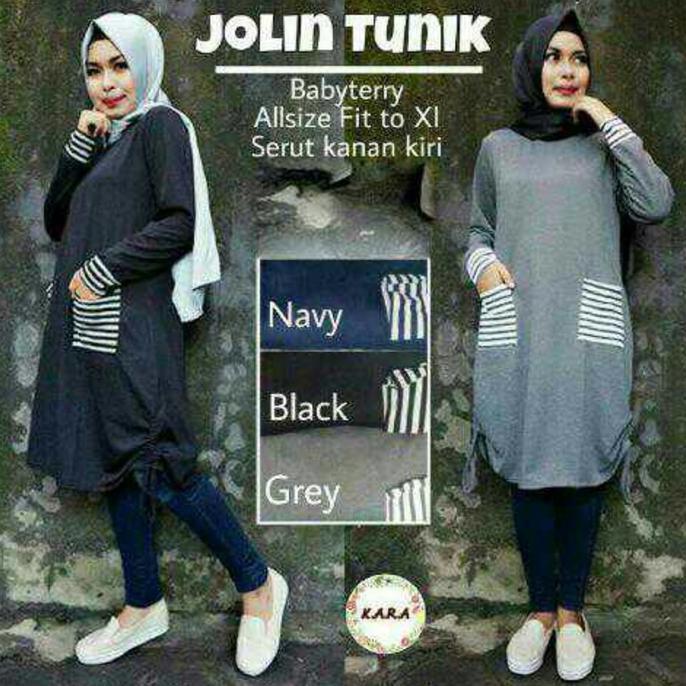 Diskon 35% Jolin Tunik | Baju Lebaran Muslim Wanita Anak Pria Muslimah Couple Gamis Pesta Putih