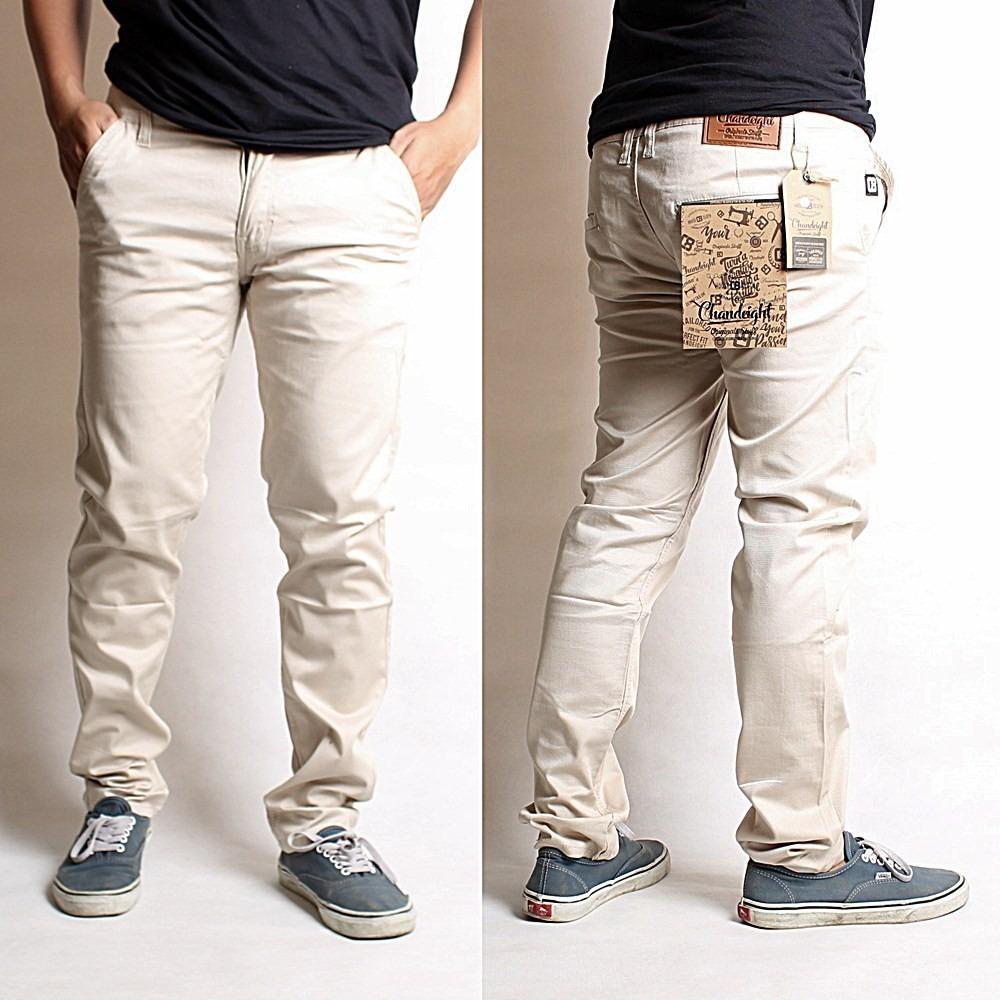 CELANA CHINOS FORMAL CASUAL KATUN - SKINNY PENSIL PRIA - CHANDEIGHT