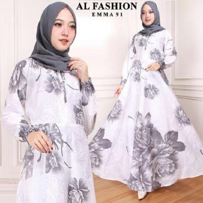 BajuReady 15259 R24 BAJU MUSLIM MAXI DRESS PAKAIAN WANITA DEWASA BUSANA CEWEK BUSUI LENGAN PANJANG BAHAN KATUN JUMBO BIGSIZE BIG SIZE KEKINIAN MURAH TERBARU TERMURAH WARNA PUTIH