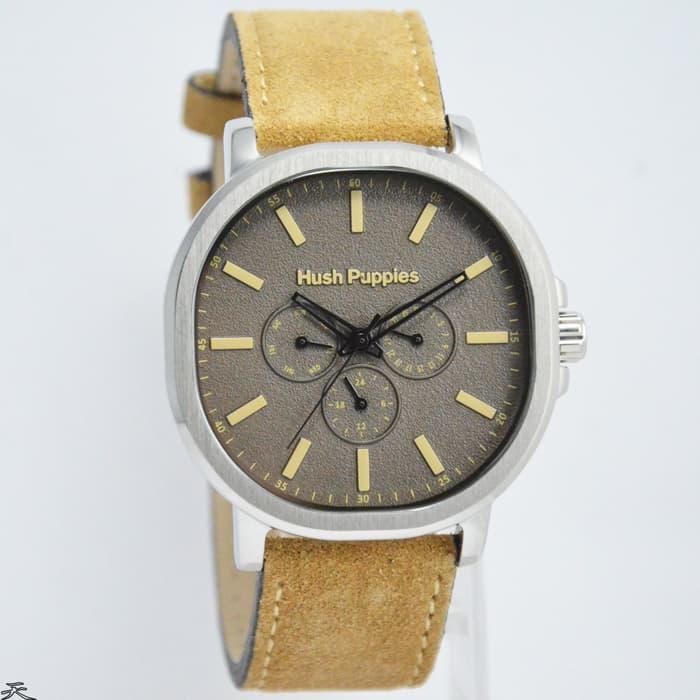 Hush Puppies Jam Tangan Pria Kulit Cokelat 7137M-2517 Original