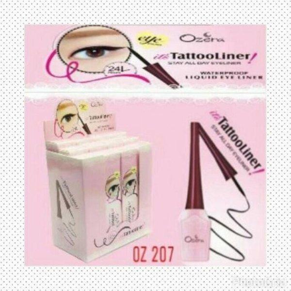 Ozera Liquid Eyeliner / Tattoo Liner Hitam Waterproof Memiliki Kuas Yang Lembut & Tipis Sehingga Lebih Mudah Untuk Memakainya