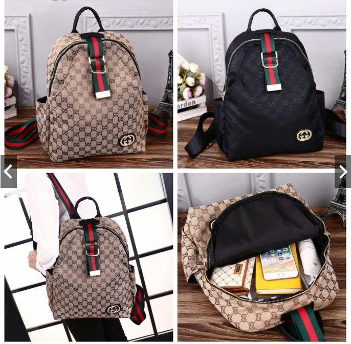 Ransel Gucci Kanvas 10031# ||Tas Wanita Cantik|Tas Import Murah