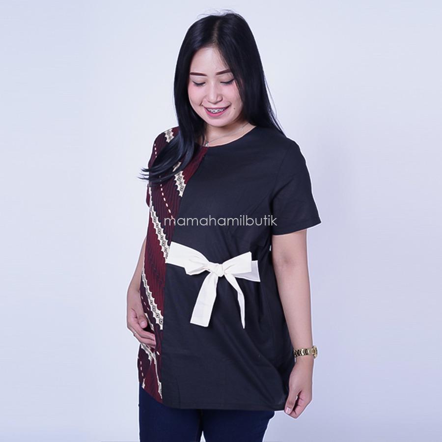Ning Ayu Baju Hamil Batik Pita Gilantri Blouse - BTK 161/ Baju Hamil untuk kerja Lengan Panjang / Baju Hamil Seksi / Baju Hamil Gamis / Baju Menyusui Modis / Baju menyusui Murah / Baju Menyusui Terbaru / Baju Menyusui Keren