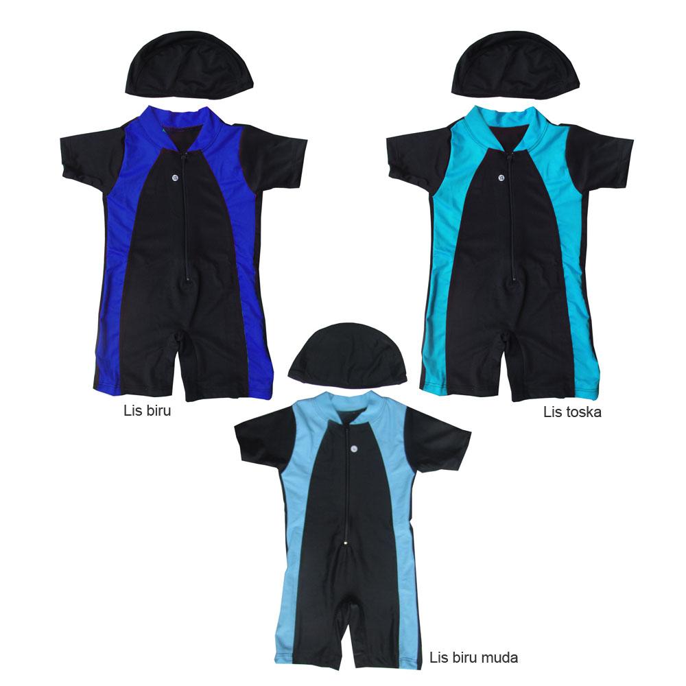 Baju Renang Bayi dengan Topi