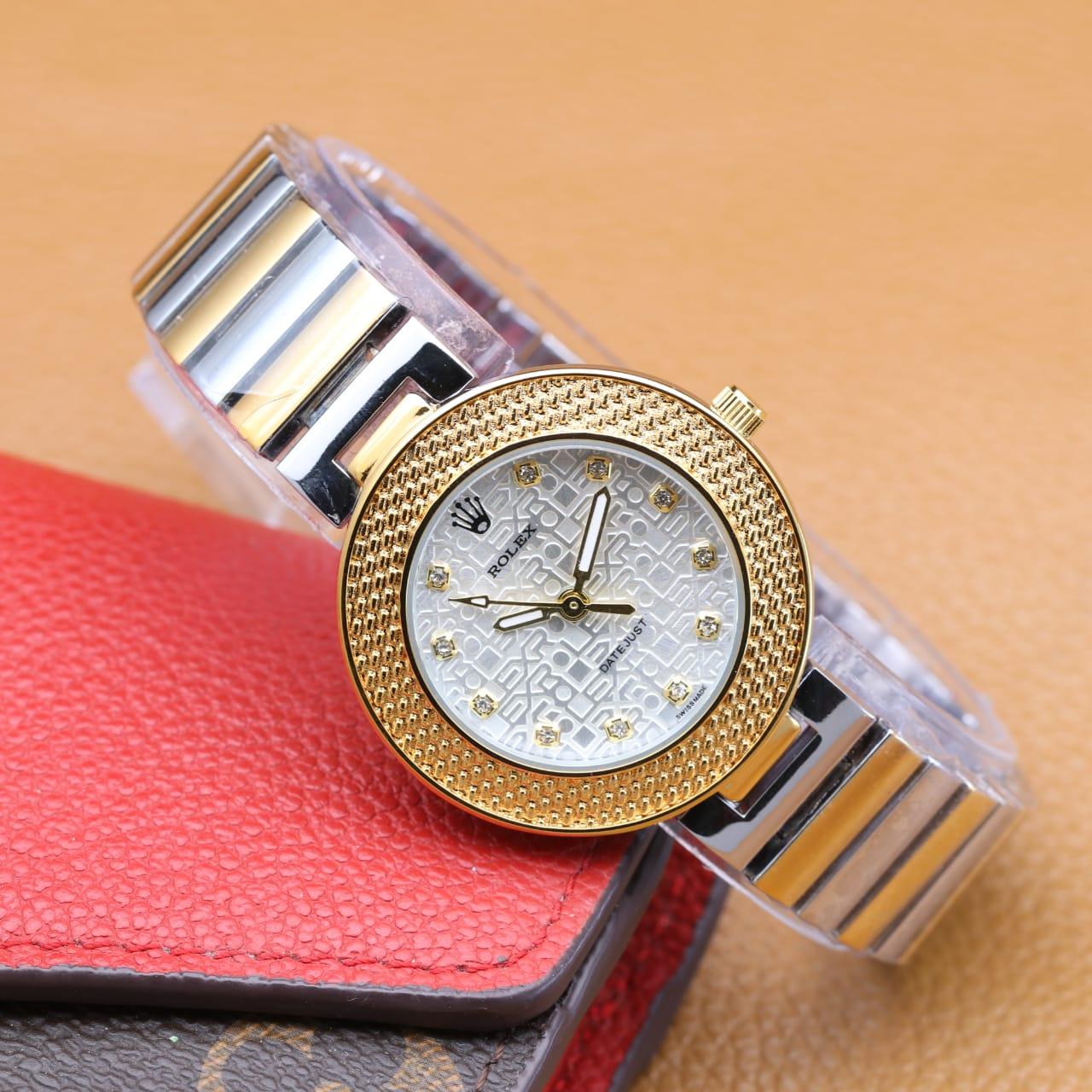 Jam Tangan Wanita Analog Rolex Crystal / Watch Analog Rolex 2