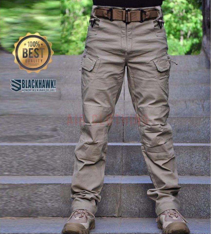 Zens Celana Tactical Blackhawk Panjang/ Celana Cargo Military Outdoor - Cream