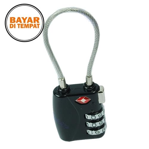 Rimas Numeric Travel Lock - Tsa007 - Black Hitam - Gembok Kunci Tas Dengan Kode Pin Password Angka Anti Bobol Besi Kokoh Berkualitas