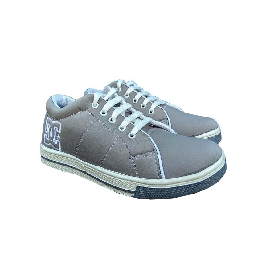 Sepatu Sneakers Dc Kwl Premium / Sepatu Pria / Sepatu Casual / Sepatu Kets Pria - Abu Abu
