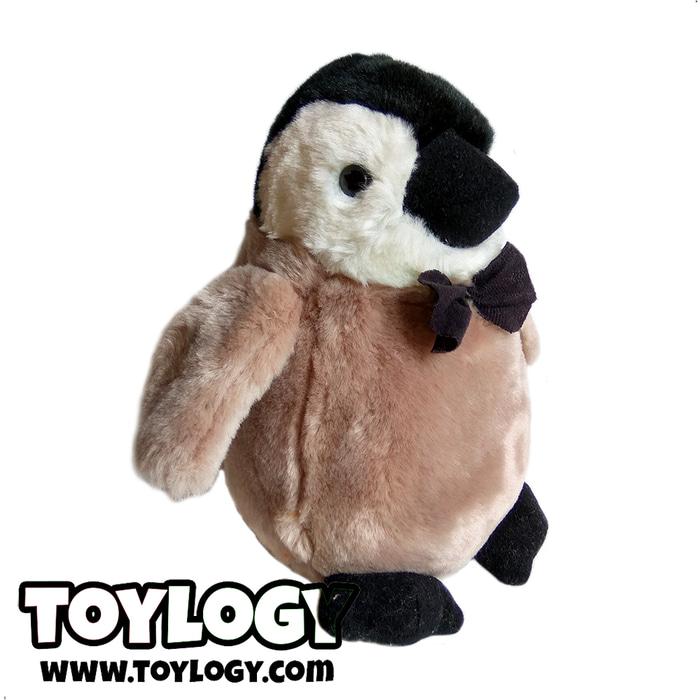 Boneka Hewan Burung Pinguin ( Baby Imperial Penguin With Tie) 10 Inch