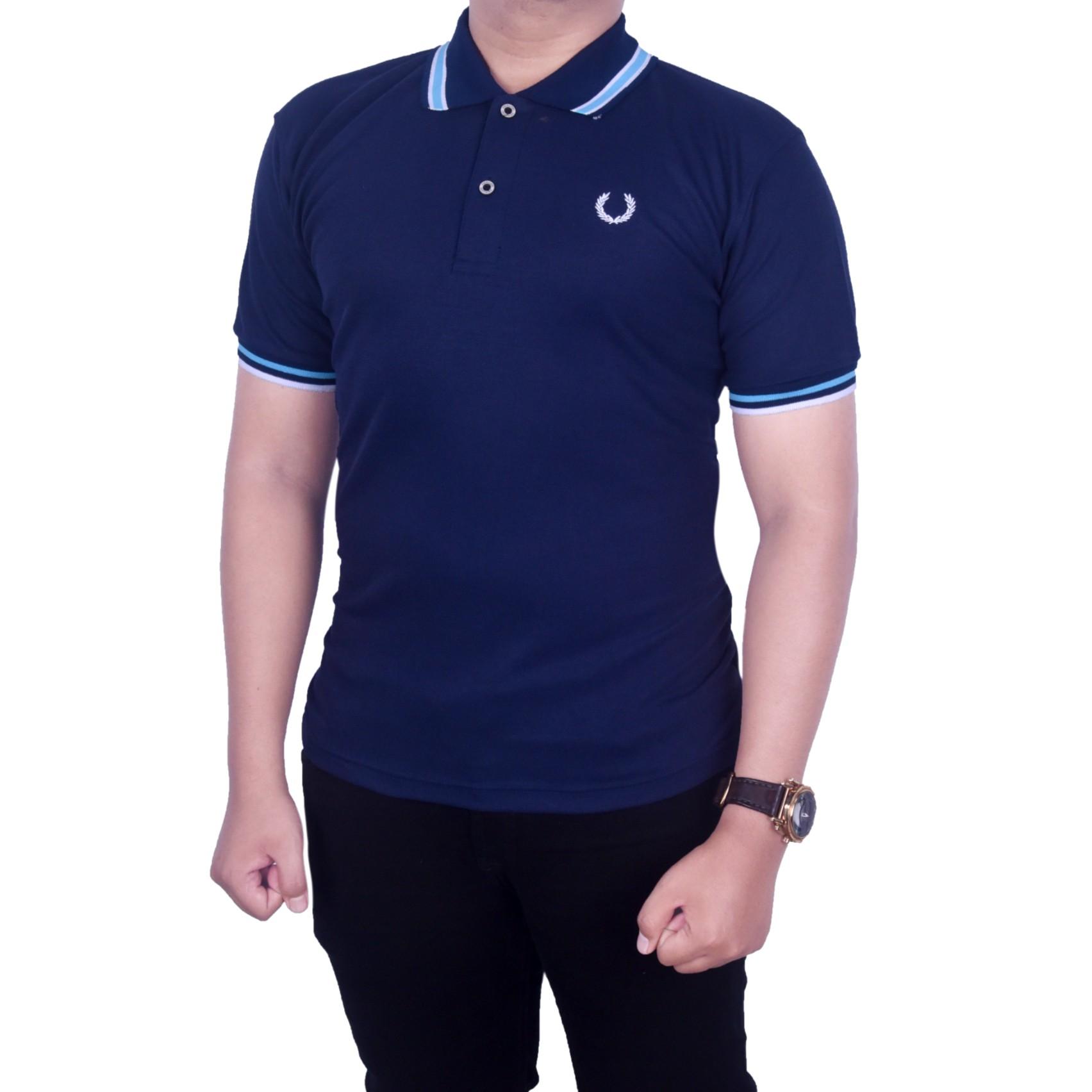 BSG_Fashion1 Polo Kaos Pria Polos Navy Murah/ Kaos Polo Kerah Sanghai/Kaos Salur/Kaos Murah/Polo Shirt/Polo Man/Polo Kaos/kaos polo pria / kaos casual pria / kaos berkera pria / kaos polo polos / kaos polo putih/ kaos polo IR 5448 Navy