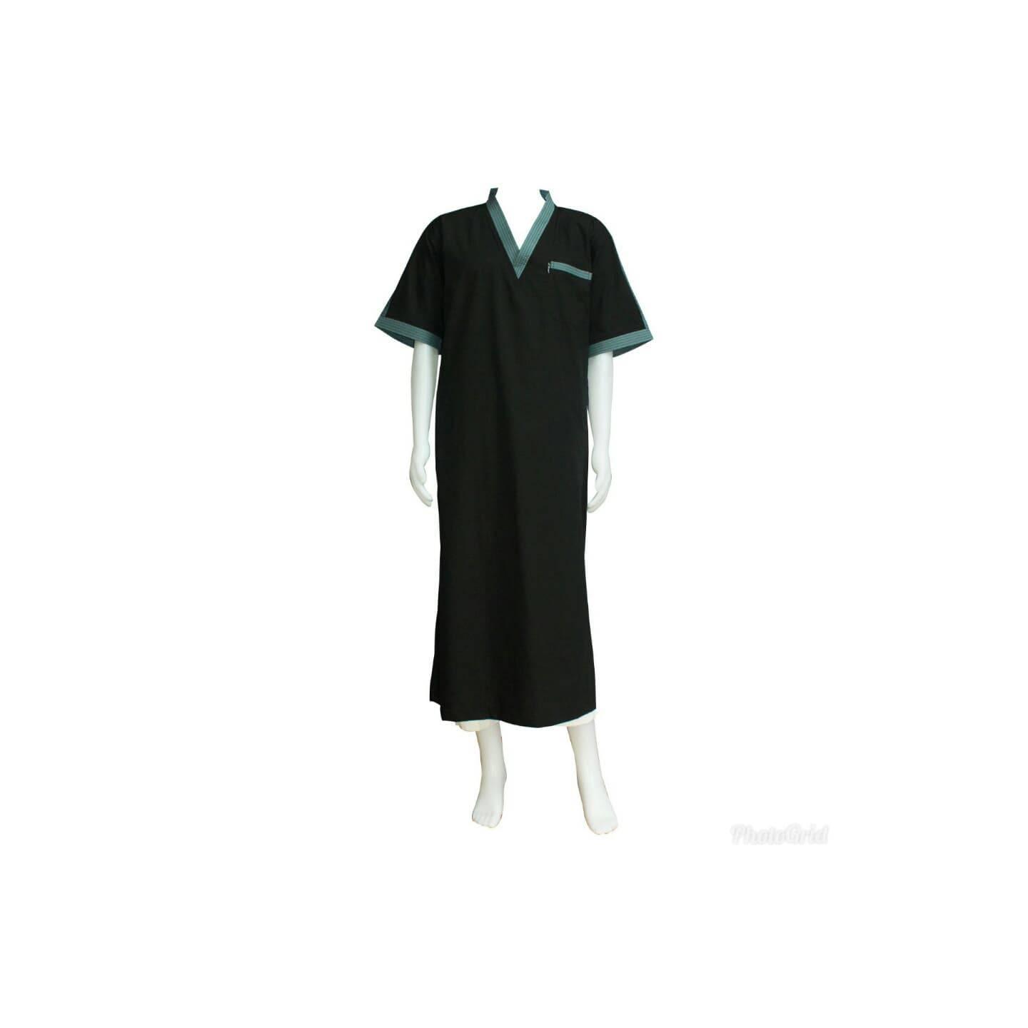 GAMIS PRIA MAROKO LENGAN PENDEK d'Ihsan - Cokelat Tua, L