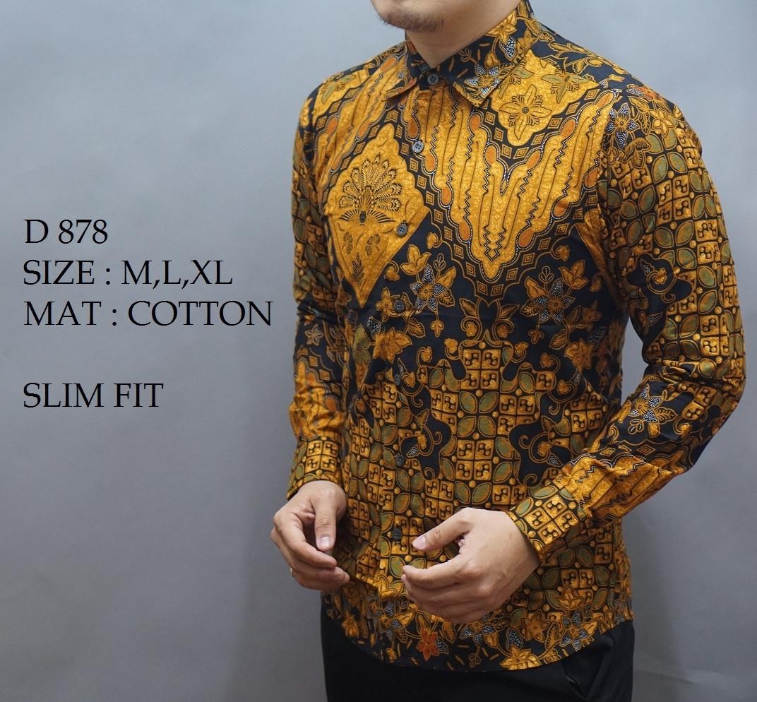 Baju Kemeja Batik Pria Slimfit Motif Modern Bahan Lembut Dan Adem Tidak Mudah Luntur Terbaru 2018