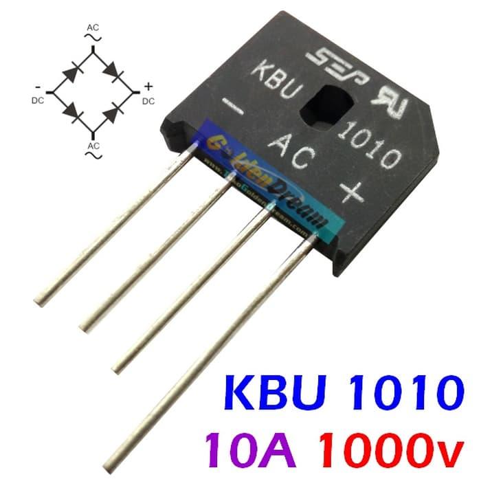 Dioda Jembatan KBU 1010 10A 1000V Silicon Bridge Rectifier Taiwan SEP