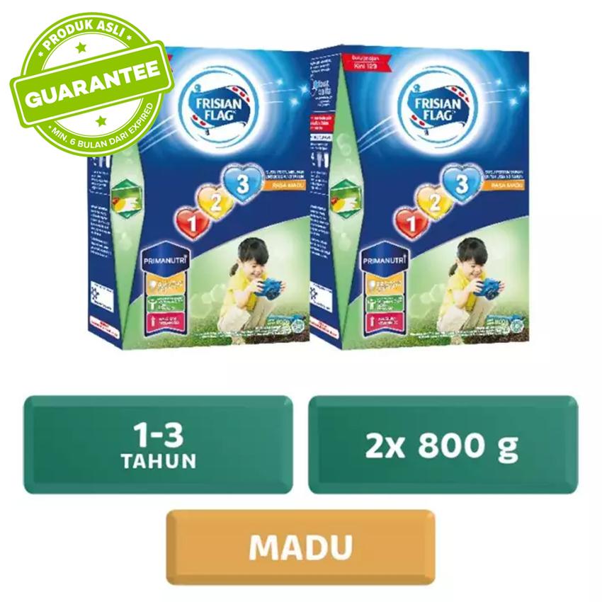 Frisian Flag Jelajah 1-3 Susu Pertumbuhan - Madu - 800 gr - Bundle2Box