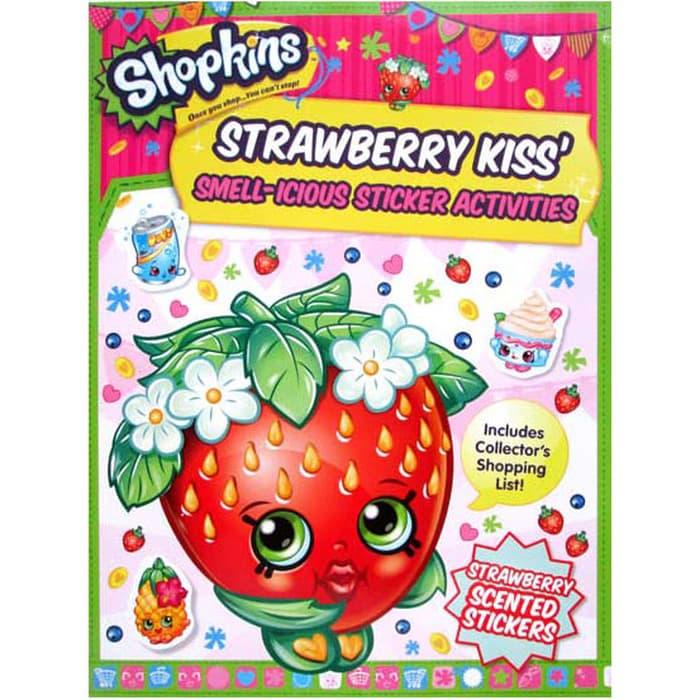 PROMO   Shopkins Strawberry Kiss Smell-icious Sticker Activities Book   NEW