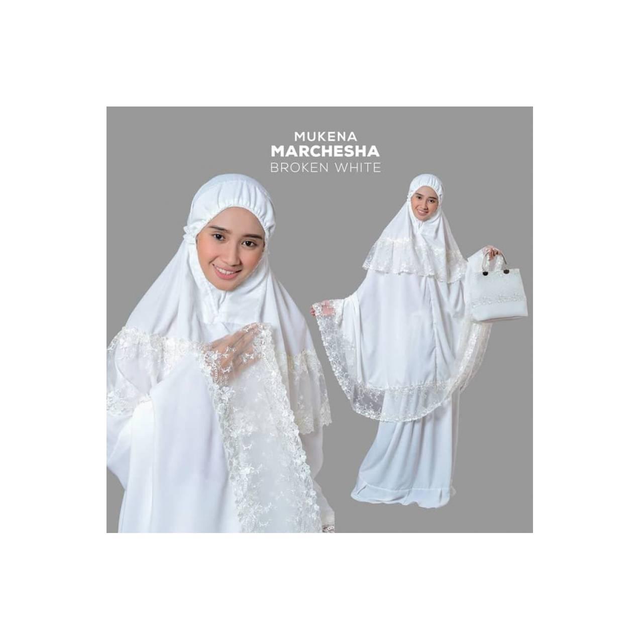 MUKENA MARCHESHA BROKEN WHITE MADE IN TASIKMALAYA