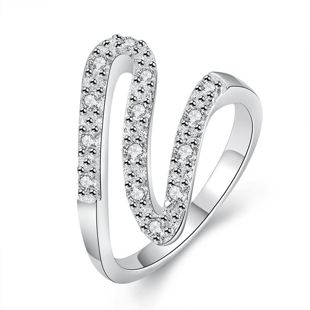 Lain perak kepribadian jual panas seni geometris ladys cincin R688-8 LKNSPCR688