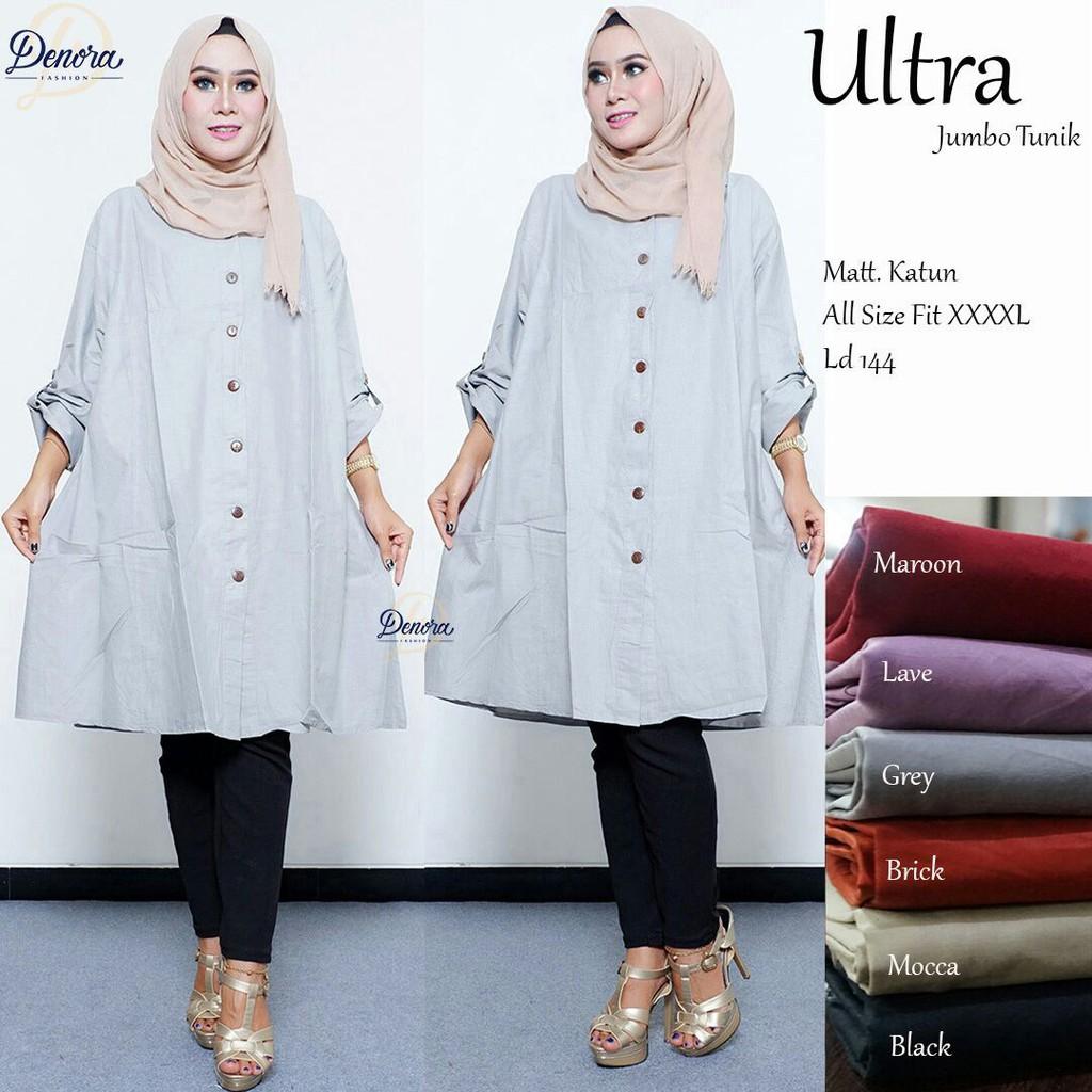 ULTRA JUMBO TUNIK / blus tunil runik yunik tunk tnik bajukitaindonesia gamid murah besar gede denora (BRICK)