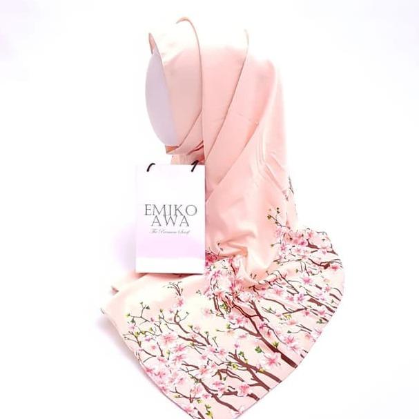 Jual Terlaris Pashmina Motif CherryPink / Emikoawa / Maxmara / Berkualitas