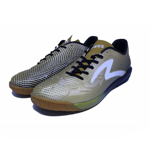 Sepatu Futsal Specs 400753 SWERVO THUNDERBOLT IN - GOLD BLACK WHITE