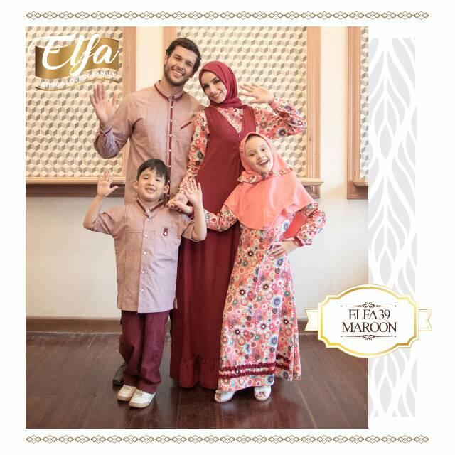 Sarimbit Ethica Elfa 39 Maroon (gamis anak sz 0)