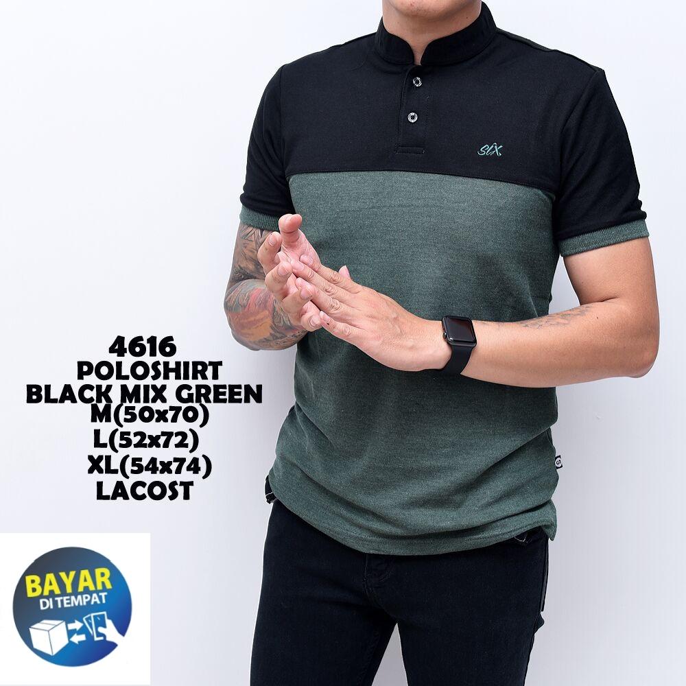 Kaos poloshirt pendek kerah sanghai /kaos pria polos atasan santai baju distro premium