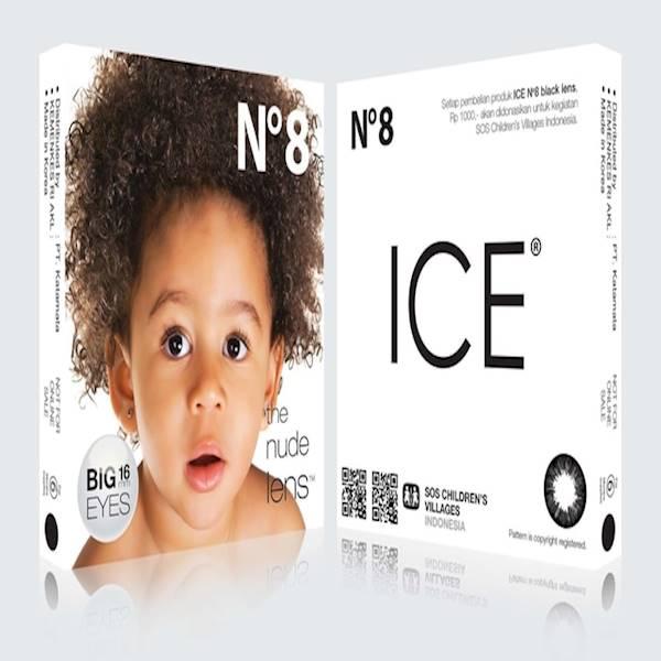 SOFTLENS ICE NO.8 BIG EYES BLACK / HITAM NO8 N8 X2 POP