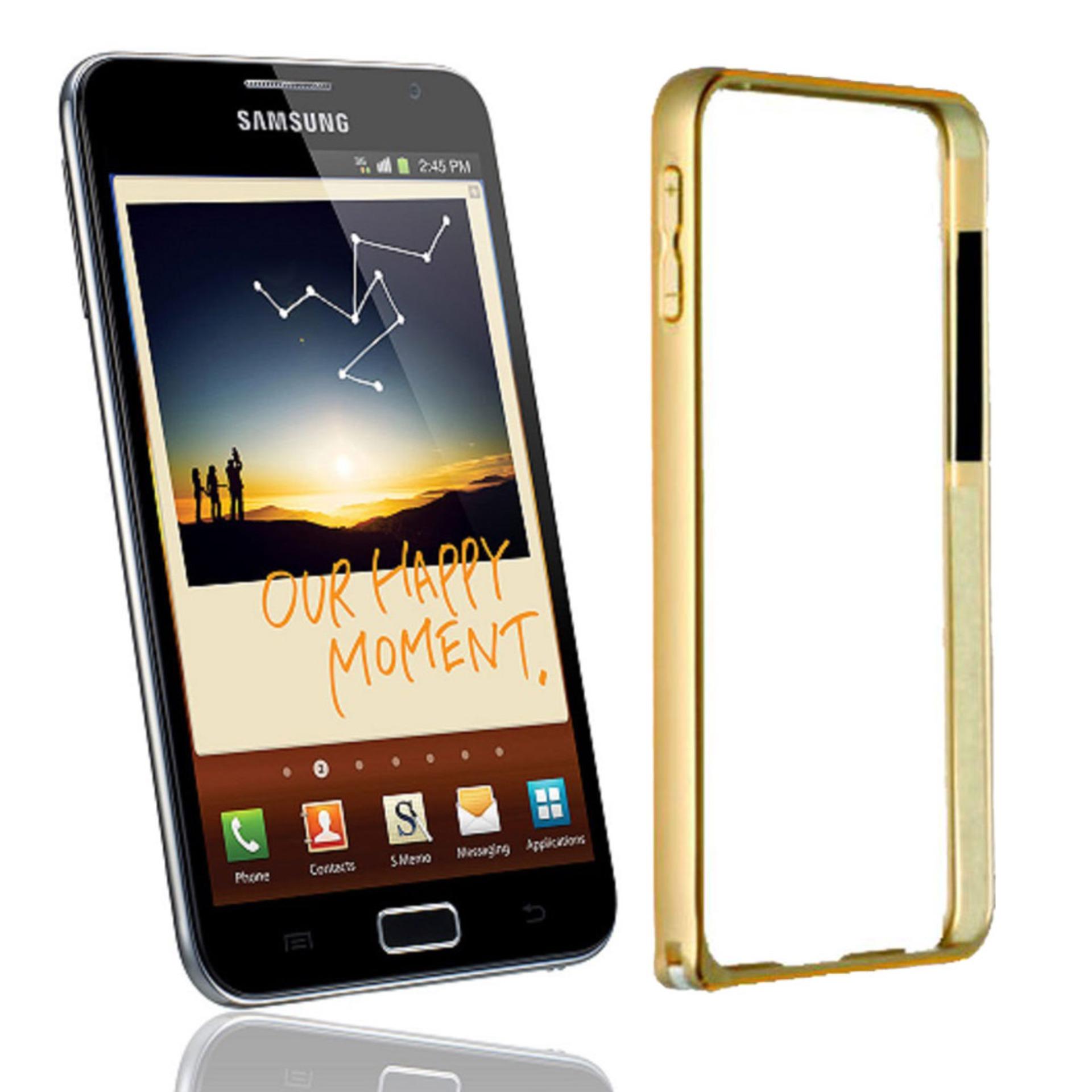 Aluminium Bumper Stainless Metal Bezel List for Samsung Galaxy Note 1 / I9220 / N7000 / 4G LTE Duos - Gold