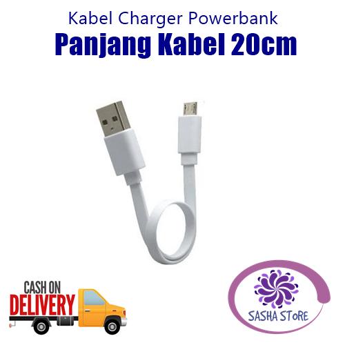 SS Kabel Charger Powerbank Xiaomi Samsung Oppo Vivo Lenovo Panjang 20cm Kabel Data Xiaomi Kabel Samsung Kabel Powerbank Xiaomi - 1 PCS (Random Color)