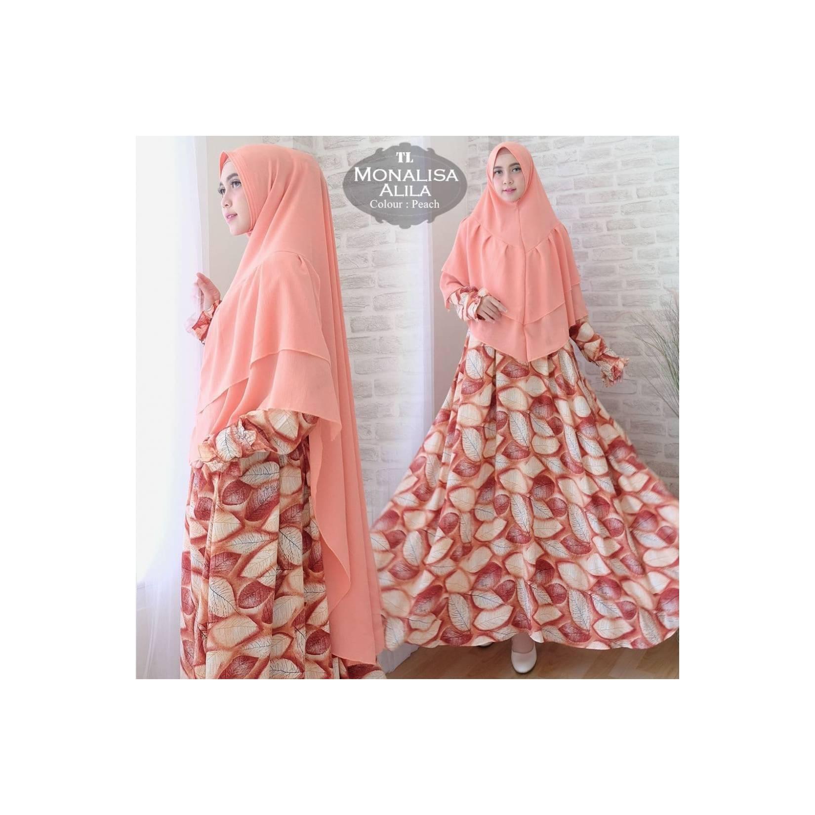 DISCON Syari Monalisa Alila Peach TL gamis wanita monalisa salem