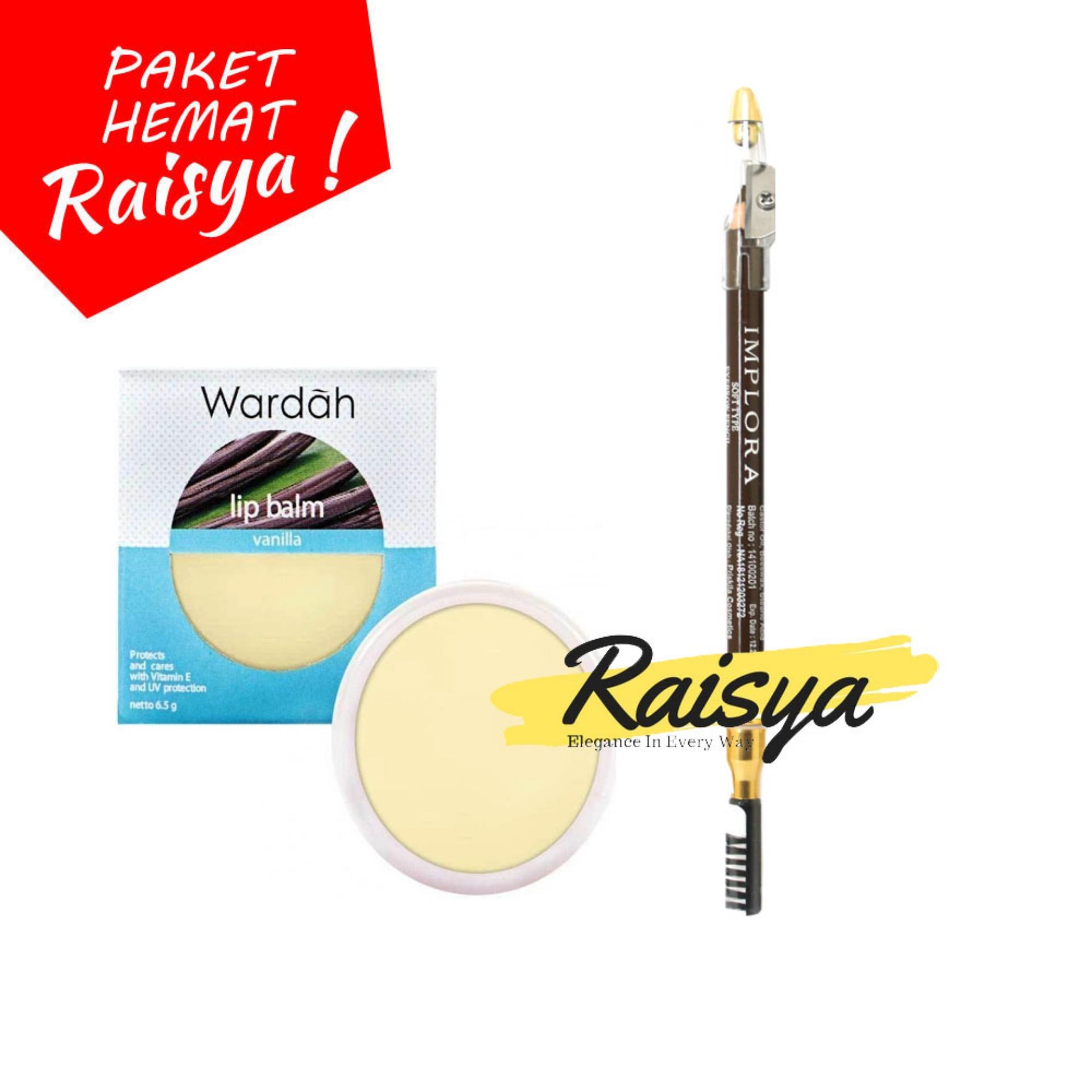 Wardah Lip Balm Vanilla Free Implora Pensil Alis Coklat