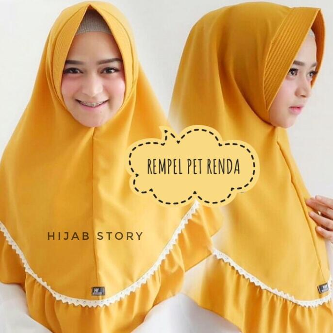 RENDA REMPEL PET ANTEM KHIMAR JILBAB HIJAB