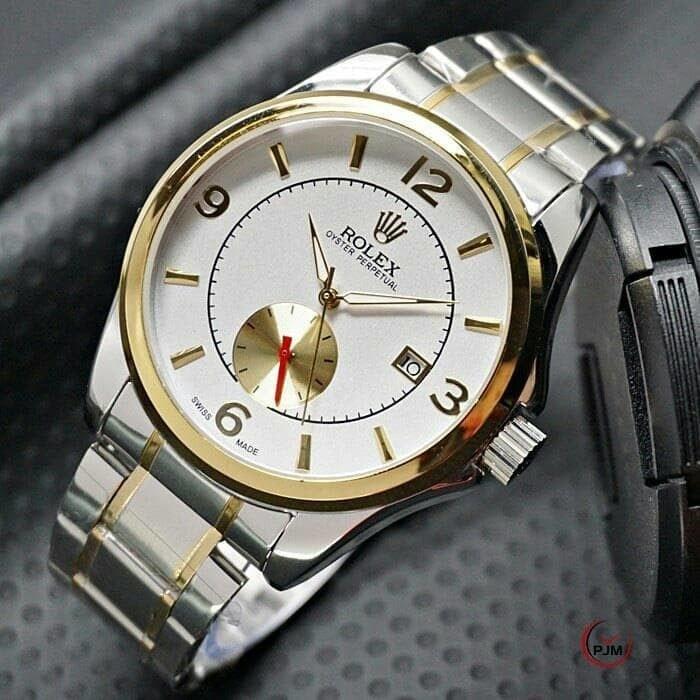 JAM TANGAN PRIA / COWOK ROLEX RETRO RANTAI BIG SECOND BAWAH AUTOMATIC