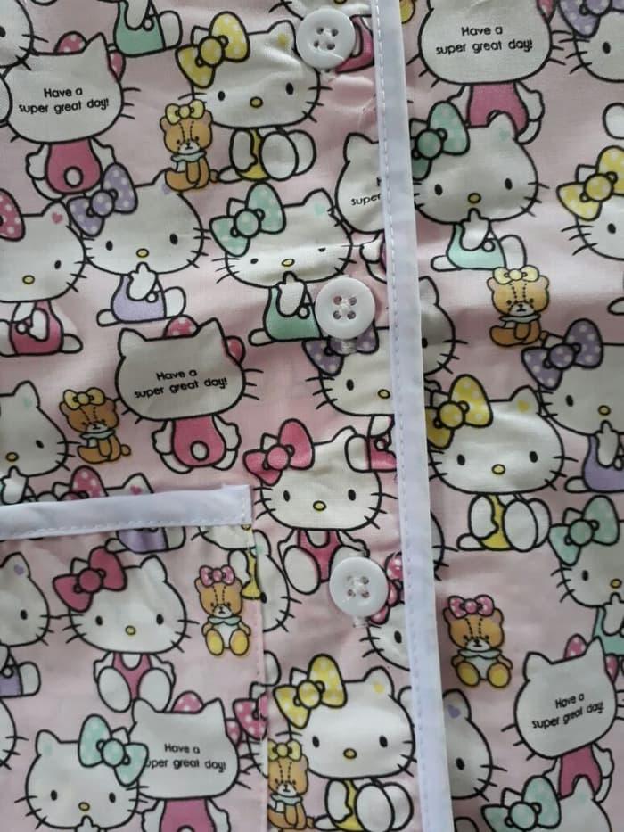SPECIAL Baju Tidur Anak Perempuan Hello Kitty Pink Piyama Pajama Katun Setelan