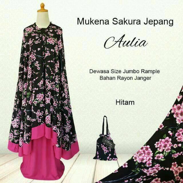 Mukena bali motif sakura adem,lembut dan nyaman di pakai ()