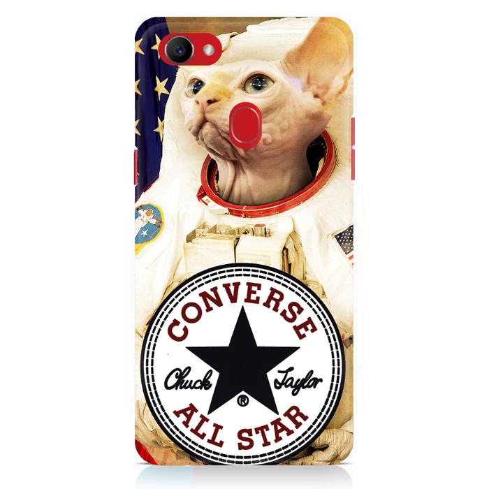 Casing Hardcase Oppo F7 Motif Astronaut Cat Converse W3097