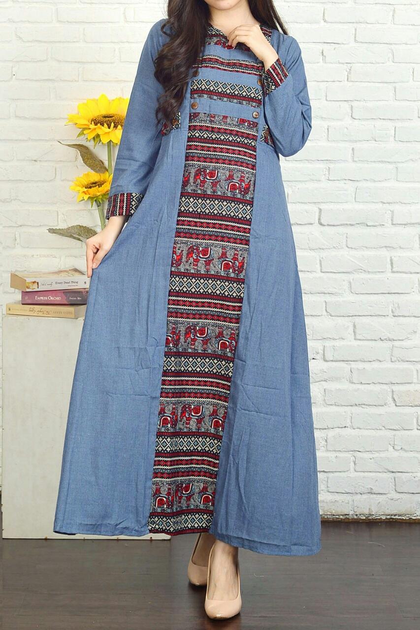 J&C Tunik Elephant Denim / Tunik Muslim / Baju Tunik / Tunik Denim / Baju Batik Muslim / Baju Big Size / Baju Jumbo / Atasan Muslim / Busana Muslim / Hijab Fashion / Hijab Style / Atasan Muslim / Tunik Jumbo / Tunik Big Size