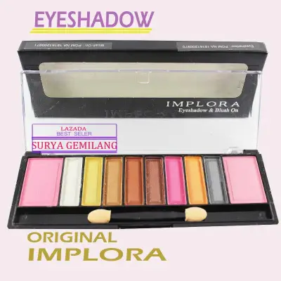 Implora 7602 Eyeshadow and Blush On Make Up Palette 10 Warna